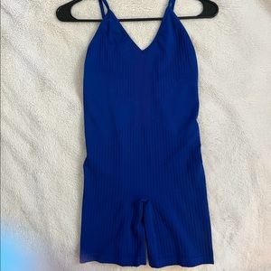 Blue seamless romper